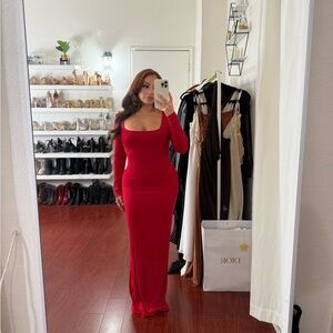 NEW Red Long Sleeve Dress